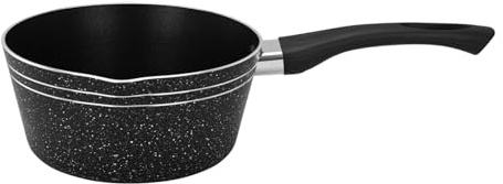 Royalford Milk Pan 18 Cm Multipurpose Saucepan - Non-Stick Coating Soup Pot Milk Pan, Easy to Clean, Induction Sauce Pot with Pour Spout, Black