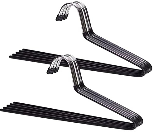 Percha para Pantalones,10 Piezas a Viento - Ahorrador de Espacio en el Armario - Ideal para Corbata, Bufanda, Shock, Jeans, Toalla y Ropa
