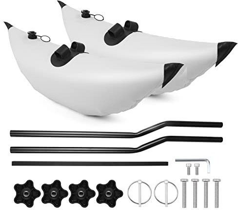 Elektrische Luftpumpe Kajak PVC aufblasbarer Auslegerschwimmer mit Sidekick-Armen Stange Kajak-Bootszubehör Angeln Standschwimmer Stabilisatorsystem Kit für Schlauchboot und Paddelbrett (Farbe: Set