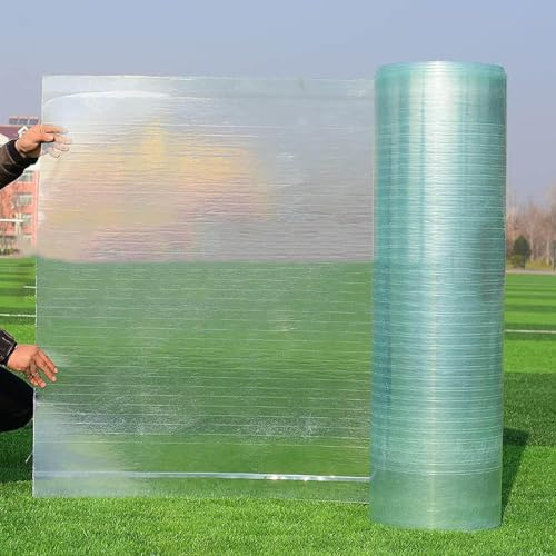 Pxzybd Polycarbonat Dachplatten,Transparente Kunststoffplatten,0,8mm Glasfaser Massivplatten,Gewächshaus Frühbeet Vordach Sonnenraum Ersatz Dachplatte,Tageslichtplatten,Regensicher,W×L-1×15m