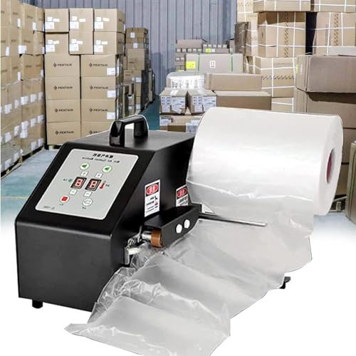 Luftpolstermaschine Automatische Airbag-Aufblasvorrichtung, Luftkissenkissen Bubble Pack Maker 12m/Min Siegelgeschwindigkeit, die Maschine Luftbeutel für Kartons, Füllmaterial