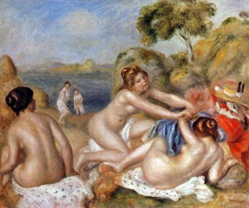 Toperfect 11 Gemälde drei Badegäste Pierre Auguste Akt Ölkunst auf Leinwand, Berühmte Kunstwerke, Größe 04, €50-2000 Handgemalt von Lehrern der Kunstakademien