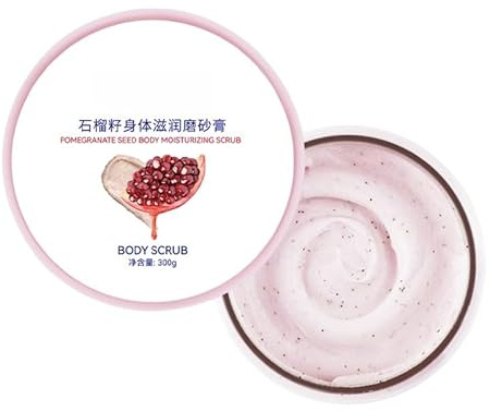CLY AMS Keratosis Pilaris Gommage corporel à la grenade pour jambes de fraise, remodeler la peau et lisser la peau sèche et bosselée, hydrate et lisse, soin de polissage de la peau 300 g