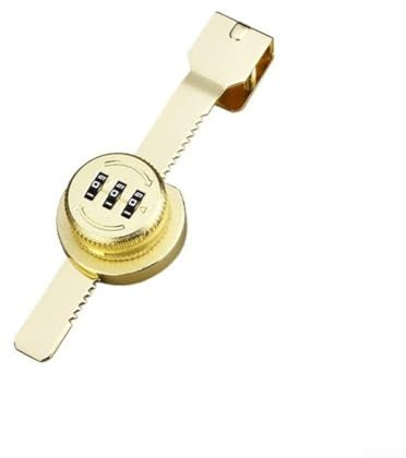 Glasvitrine mit doppeltem offenem Schloss, sicheres gezacktes Design, kein Bohren erforderlich (Gold)