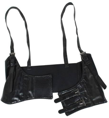 TINEASUR Breiter Verstellbarer Gürtel für Damen mit Dekorativem Effekt aus Pu und Denim für Cosplay Kostüme und Festivals