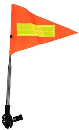 TIDTALEO Versatile 1.2m-20cm Extendable Wheelchair Flag Golf Cart Safety Flag Reflective Telescopic Pole