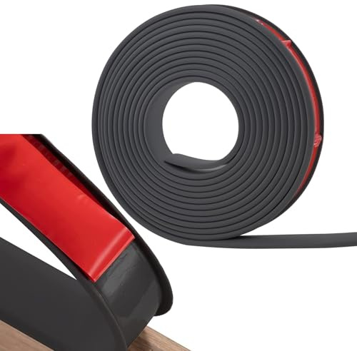 Bande de chant en U, 9-40 mm × 16,4 pi, bordure de placage autocollante, protection de bord de meuble flexible en TPE for la restauration de comptoirs, tables et armoires(Black,32mm)