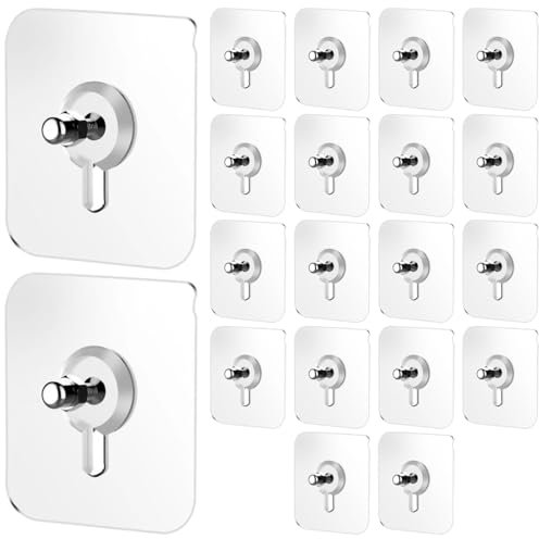 20 Pezzi Appendi Quadri Senza Chiodi, Chiodi Adesivi per Quadri Muro, Ganci Chiodi per Muro, per Foto, Dipinti, Orologio