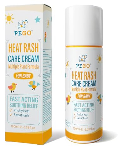 Heat Rash Care Cream for Babies | Prevents Prickly Heat, Sweat Rashes, Eczema & Skin Inflammation | Alleviating Discomfort for Babies Skin | 100ml/3.38oz (100ml/1pcs)