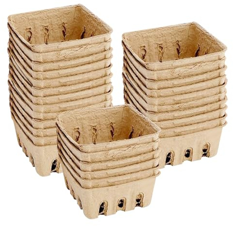 Ventilationskorg med naturlig massa: Återvinningsbar produktbricka för grönsaker, ekologisk frukt och trädgård, minidisplay, förvaring för kylskåp, pr