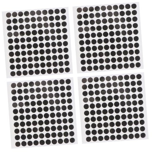 HONITANO 4 Feuilles Autocollants Ronds Noirs pour Table de Billard Marqueurs de Position Résistants Tissu Kit pour Réparation et Marquage Table de Snooker Accessoire Pratique pour