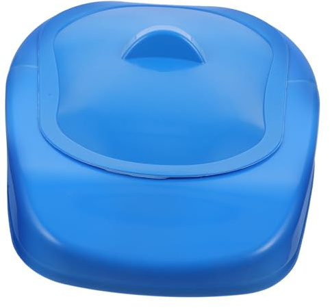 Bettpfanne aus Kunststoff, Blau, Wavy Geformt für Pflege und Alltag
