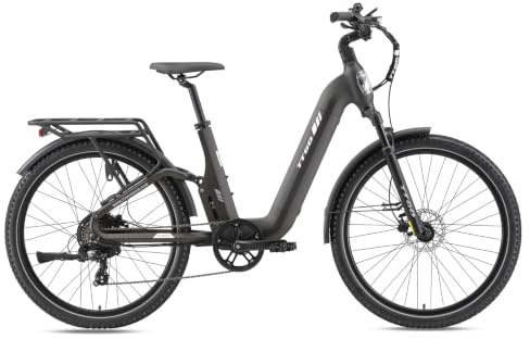 ttgo E-SUVO 27.5 Zoll E-Bike für Damen & Herren, mit 48V 15Ah Akku, bis 120 km Reichweite, 250W Motor 70Nm, 7-Gang, Hydraulische Scheibenbremsen, StVZO, Pedelec City Ebike