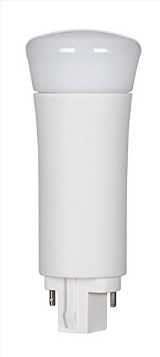 Satco 4.69 Inch 9W LED PL G24d (2-Pin) Base Replacement Lamp-4000 Color Temperature-White Finish