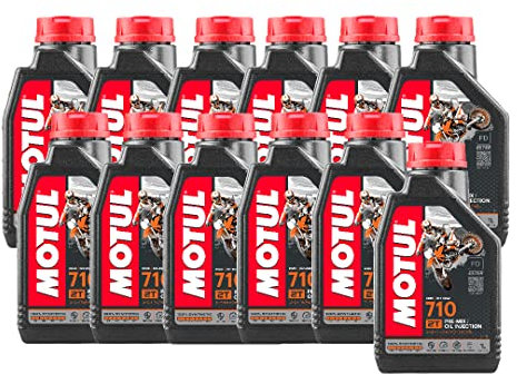 2-Takt-Motorrad-Motoröl - Motul 710 2T 100% Synthetic Ester 12 Liter (12x1 Liter)
