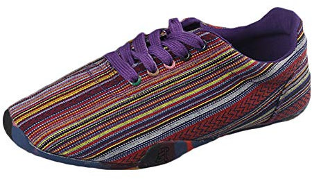 Kampsportsko gammal Peking mjuk botten vuxen kanvas sula Tai Chi unisex skor lila, Lila, 39.5 EU