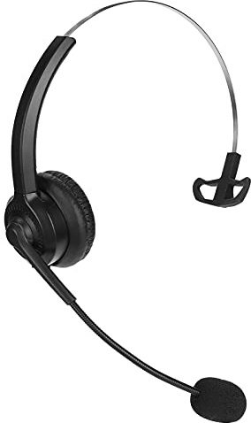 Auriculares para Oficina, Auriculares para Teléfono Anti-Golpes Acústicos con Micrófono, Diadema Ajustable, Auriculares Giratorios para Oficina, para Exteriores, para Jóvenes, para el Hogar