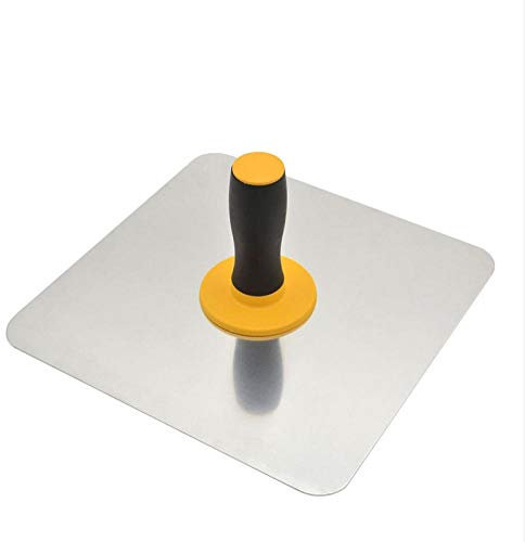 2 piezas de construcción de aluminio acabado artesanal llana mortero Junta yeso herramienta titular de pintura con soporte de mango ligero