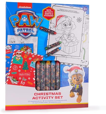 Toyland® Paw Patrol Weihnachts - Aktivitätsset – mit Aktivitätsblättern, Aufklebern und Buntstiften!