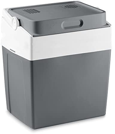 Mobicool MV27 Nevera eléctrica portátil, 26 l, Mini Nevera para Coche, camión, Barco y Autocaravana, 12 y 230 V, Gris