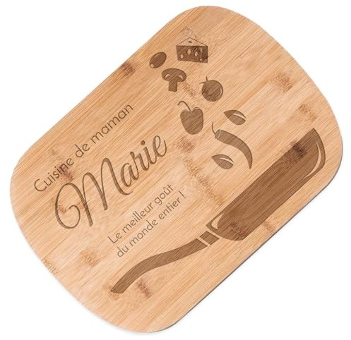 Maverton Planche à découper avec gravure, Grande Planche à personnaliser | Pour femme, Accessoire cuisine pour anniversaire, Plateau de service pour elle, Cadeau Noel, Planche apéro, Cuisine