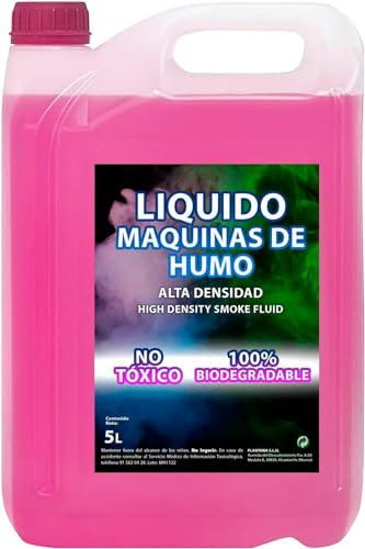 PLANTAWA Liquido per Macchina del Fumo ad Alta Densità 5 Litri | Liquido per Macchina del Fumo per Halloween e Feste | 100% Naturale, Biodegradabile, Non Irritante, Senza Sostanze Chimiche Pericolose