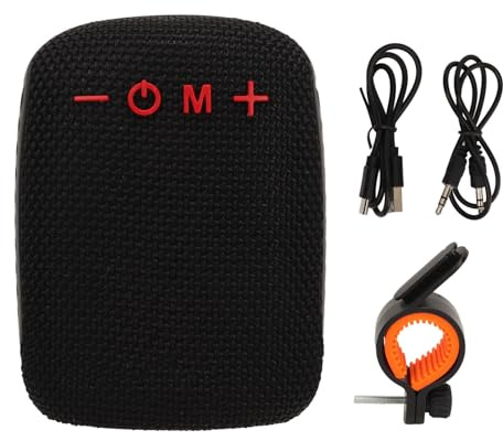 Bluetooth-högtalare för Cykel, Vattentät Bärbar Mini Utomhushögtalare, Stöder Seriell Anslutning, Trådlös Cykelhögtalare för Cykling och Vandring (Svart)