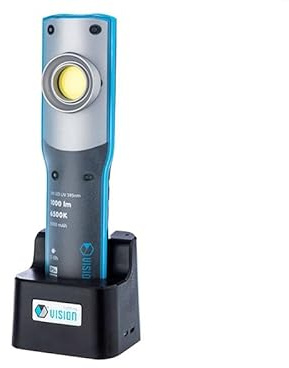 Carmotion Lámpara de Taller 10W COB LED 1000 LM + 3W LED UV 395 NM, Recargable, IK08, IP54, con Gancho e imán