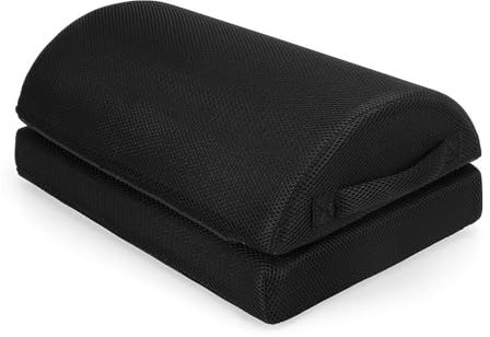 Foot Rest Anti-slip Comfortable Memory Foam Pillow for Legs,Knees,Lower Back and Head,Foot Support Pillow,Ideal Gifts for Adult and Teens in Office,Home,Dorm (Black)