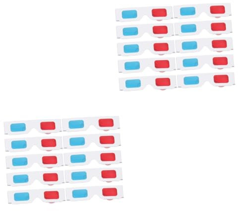 Angoily 20pcs Cinema Glasses Blue Screen Paper Glasses for Men Women Lightweight for Concert