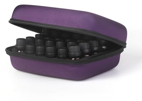 JSVER Boîte Huile Essentielle,29 Bouteilles imperméable Aromathérapie Boîte de Rangement Housse de Transport Trousses de Toilette Sac Voyage pour le stockage à la maison et les voyages