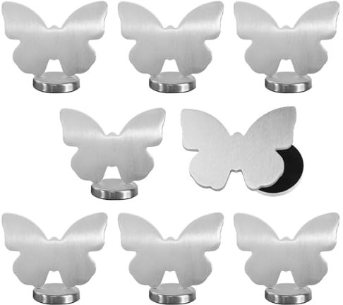 8 pezzi fermatovaglia, magnete, per esterni, tovaglie, pesi in acciaio inox, extra pesanti per tende, lavagna, frigorifero, farfalla, primavera, decorazione da tavolo
