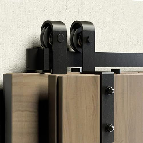 HOCONNIE 10.5FT/320cm Sliding Barn Door Hardware Kit Barn Door Kit Sliding Door Track for Coincide Double Door