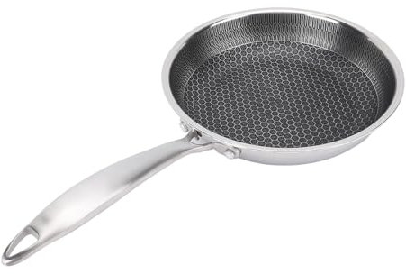 Pssopp Padella Antiaderente, Facile da Pulire, Riscaldamento Veloce e Uniforme, Padella a Nido D'Ape in Acciaio Inossidabile 316, Lavabile in Lavastoviglie, per Domestica (20 cm)