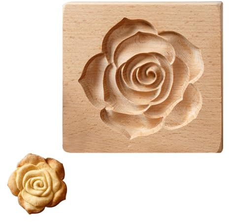 Wooden Cookie Mold, Carved Biscuit Molds, Easy to Demold, Cookie Press Stamp Mould for Halloween Christmas Thanksgiving Party DIY