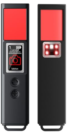 Detector de Dispositivos Ocultos, Detector de Camaras y Microfonos Ocultos, Detectores de Cámara Oculta y Dispositivo Oculto con Escáner RF, GPS y Detector de Errores para Hoteles, Hogar (x30)