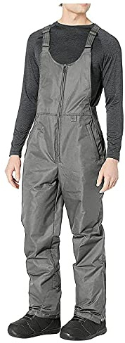 Pantalones de esquí para hombre, impermeables, resistentes al viento, aislados, pantalones de esquí, overoles de snowboard con peto y soporte, overol de nieve de una pieza con cremallera (6XL)