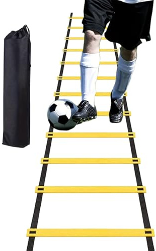 Generisch Agility-Leiter - 6m Trainingsleiter Agilität Mit Tragetasche | 12 Sprossen Speed Trainingsgerät - Für Erwachsene Jugendliche Kinder Basketball Volleyball Fussball Baseball Boxen