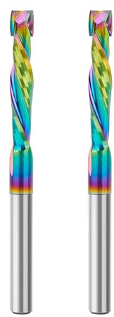 SpeTool 2 Spiralnutfräser 4mm Schnittdurchmesser 22mm Schnittlänge Spiralfräser Nutfräser CNC Fräser VHM Schaftfräser DLC Beschichtung Fräser für Oberfräse Holzfräser Router Bit Langlochfräser Holz