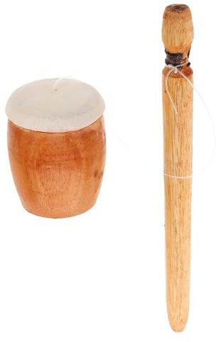 Mipcase Guiro Grenouille en Bois Naturel Instrument de Percussion Éducatif pour Garçon et Filles et Adultes Maillet en Bois Inclus Sonore pour Apprentissage Musical et Relaxation