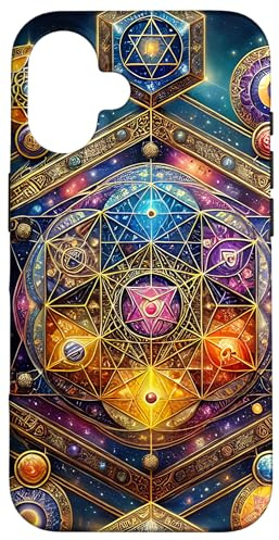 Energía Kundalini con Geometría Sagrada Tierra Cubo de Metatrón Carcasa para iPhone 16