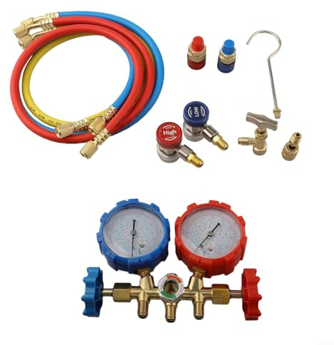 Krümmermessgerät Werkzeug für R410A, R32, R404A, für R134A Design zum effizienten Testen und Laden von Klimaanlagen (C)