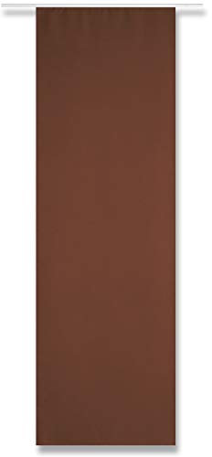 Arsvita Flächenvorhang (Braun) Alessia Blickdicht inkl. Flächenvorhangtechnik und Beschwerungsstange, modern und stilvoll kombinierbar, Schiebegardine