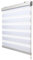 Sol Royal Kassetten Doppelrollo ohne Bohren SolDecor DK9 Duo Rollo Klemmfix 90 x 220 cm Premium Vario Rollo mit Klemmträger und extra breite Streifen - Weiß