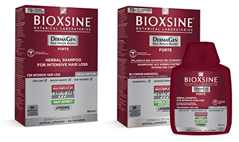 2 x Forte Shampooing pour la perte de cheveux forte - pour femme et homme | avec le shampooing végétal accélérer la croissance des cheveux | croissance rapide des cheveux | de Bioxsine (2x300)