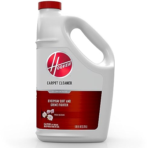 Hoover Renewal Carpet Cleaner Solution, 128 oz., Fresh Meadows Scent, Everyday Carpet Shampoo Solution, Removes Dirt and Grime from Carpet and Upholstery, Pair with Hoover Carpet Cleaner Machine