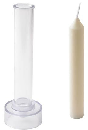 WANDIC - Stampo per candeliere, in plastica Trasparente, Forma cilindrica per Chiesa, Natale, Cena, San Valentino, Decorazione della casa