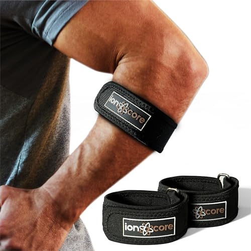 ionocore Ellenbogenbandage Für Tennisarm x2 - Tennisarm Bandage und Elbow Brace - Ellenbogen Bandagen Herren und Damen - Kompression Bandage Ellenbogen - Tennisarm Manschette Für Fitness, Tenis, Golf