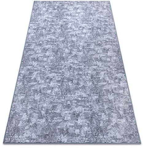 rugsx Teppich Solid für Zimmer, Wohnzimmer, Schlafzimmer, Teppichboden Auslegware, Nachahmung von Beton, Silber grau, Verschiedene Größen, 150x400 cm