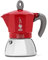 Bialetti - Moka Induction, Kanne, Geeignet für Alle Herdarten, 6 Tassen Espresso (280ml), Rot